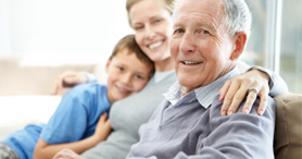 Photo of pensioner and family